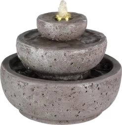 Fontein Met LED Poly 3-laags Dia 23x19cm