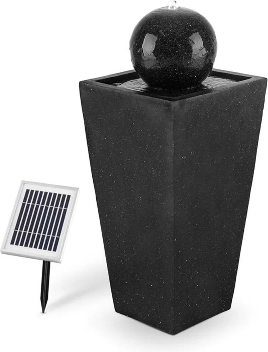 Königsbrunn Fontein Zonne-energie 200 L/h LED Accu Basaltoptiek