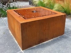 Watertafel Cortenstaal 90cm Vierkant