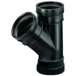 T-Stuk 45° 3 X Manchet Zwart 110mm Wavin