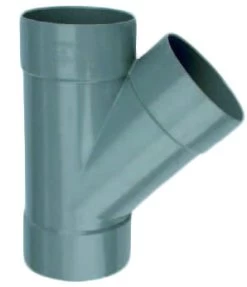 PVC T-Stuk 45° 3 X Mof 75mm Wavin